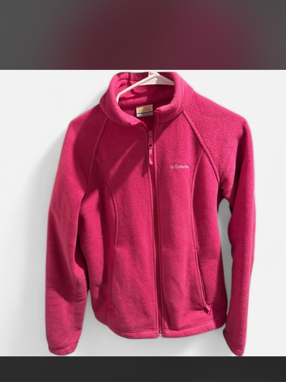 Columbia Girls' Bright Pink Full-Zip Fleece Jacket